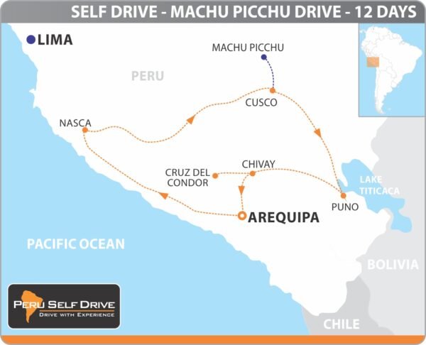 Map Self-Guided Self Drive Machu Picchu